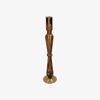 Olivia's Libra Leopard Glass X-Large Candlestick