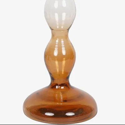 Olivia's Libra Interiors Bobble Candlestick Orange Ombre / Large