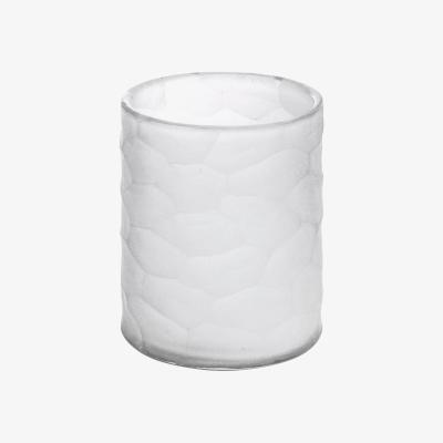 Olivia's Libra Glass Frosted Faceted Candle Holder