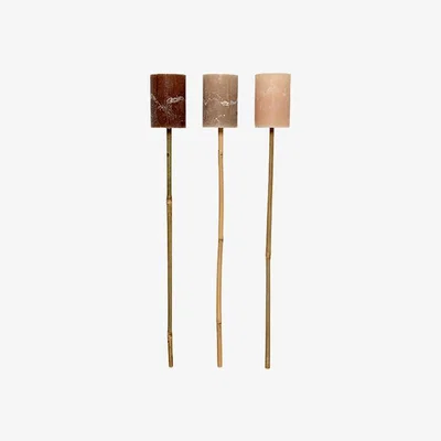 Olivia's Broste Copenhagen Bamboo Candle Holder Stick Brown