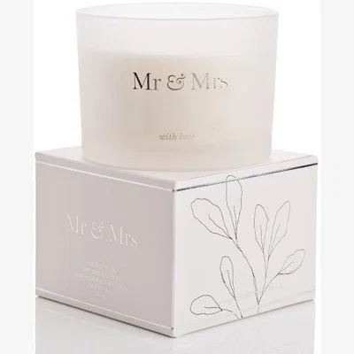 Downtown Downtown Amore 330g Double Wick Candle Mr and Mrs