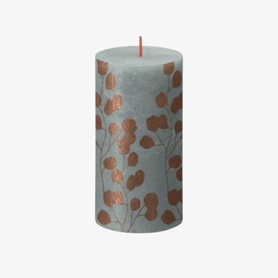 Downtown Bolsius Rustic Silhouette Candle - Green Eucalyptus, Cotton, Matte