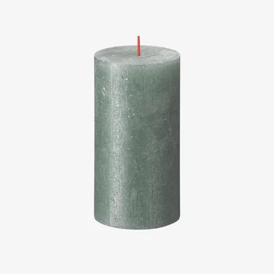 Downtown Bolsius Rustic Shimmer Metallic Candle - Blue, Cotton
