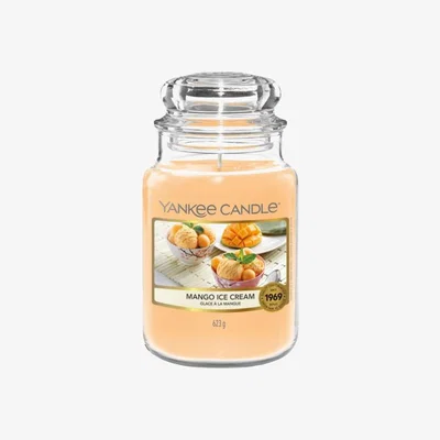 Downtown Yankee Candle Mango Ice Cream Jar Candle