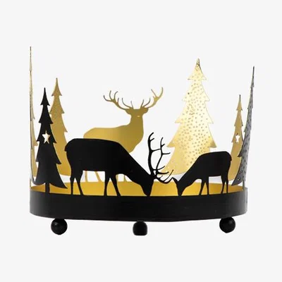 Perch and Parrow Linden Forest Scene Candle Tray Small