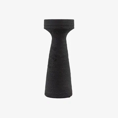 Perch and Parrow Ember Pillar Candleholder in Black