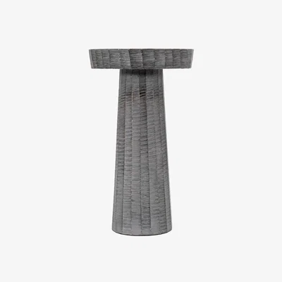 Perch and Parrow Farley Candlestick in Antique Grey - Small
