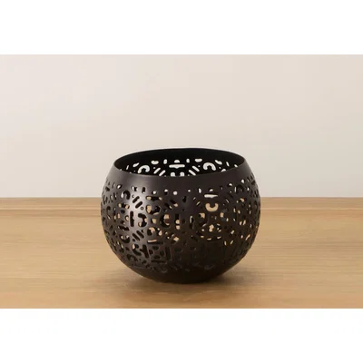 Perch and Parrow Zaria Dark Bronze Metal Tealight Holder