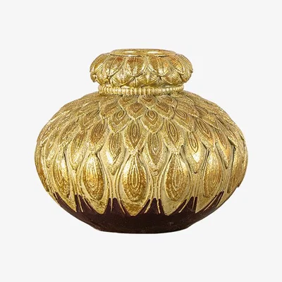 Perch and Parrow Peacock Quill Candle Holder Small