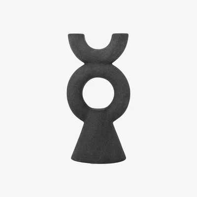 Perch and Parrow Pelion Candlestick in Black