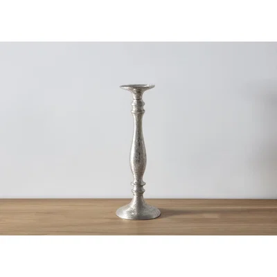 Perch and Parrow Sage Large Metallic Candle Holder in Silver