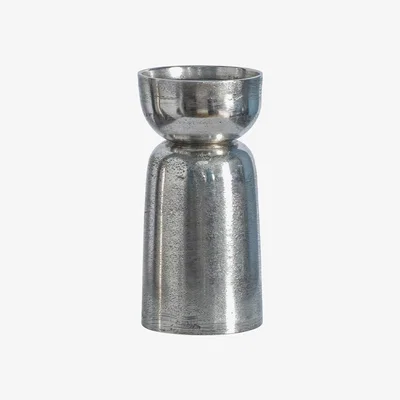 Perch and Parrow Kellen Nickel Candle Holder, Small