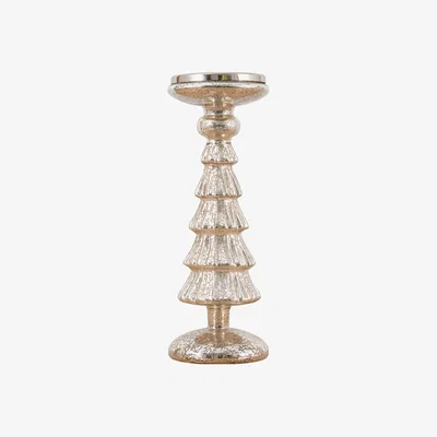 Perch and Parrow Julgran LED Candle Holder in Silver Large