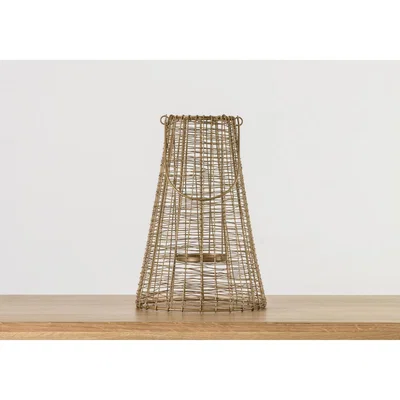 Perch and Parrow Kenia Lantern in Gold, Large