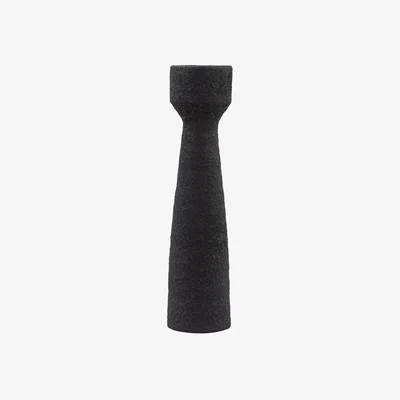 Perch and Parrow Ember Candlestick in Black, Small