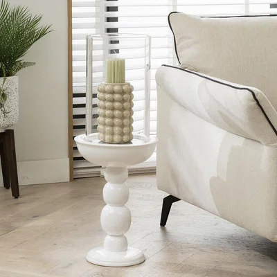 Quatropi Modern Quatropi Large White Pillar Candle Holder 81cm x 30cm