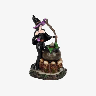 The Range Modern Witch Backflow Incense Burner Cascading Smoke - Black