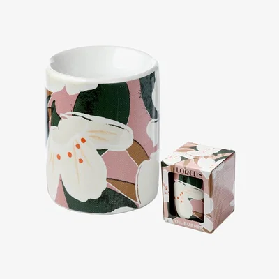 The Range Printed Ceramic Oil Burner - Florens Jasminum - Pink