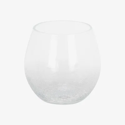 The Range Clear Crackle T-Light Holder