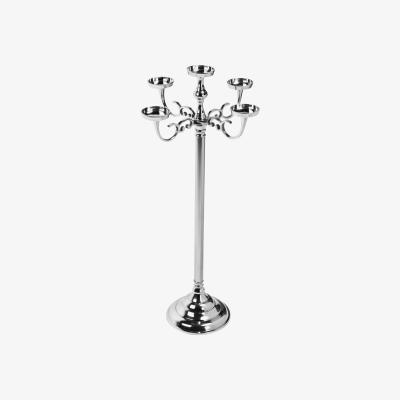 The Range Large Five Arm Candelabra - Silver