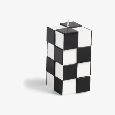 Rockett St George Black & White Miniature Checkered Candle