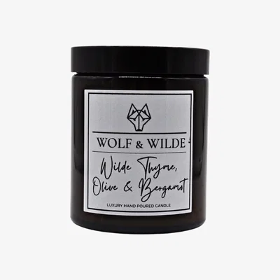 The Range Wilde Thyme, Olive and Bergamot Scented Candle - White