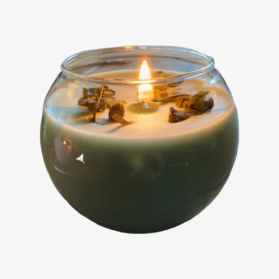 The Range Arran Sea Kelp and Driftwood Scented Soy Wax Bowl Candle - Sea Green