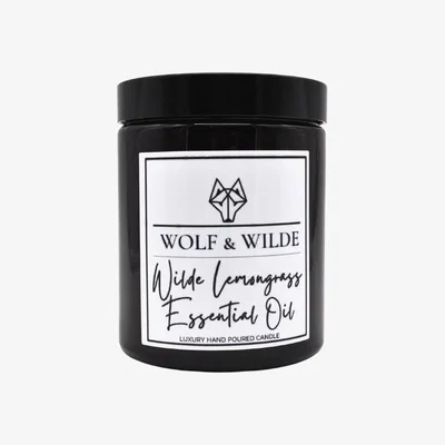 The Range Wilde Lemongrass Essential Oil Aromatherapy Scented Candle - White
