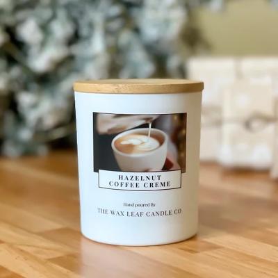The Range Hazelnut Coffee Creme Woodwick Candle - White
