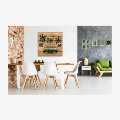 The Range 'Retro Surf Van' Graphic Art on Canvas - Brown / 127cm