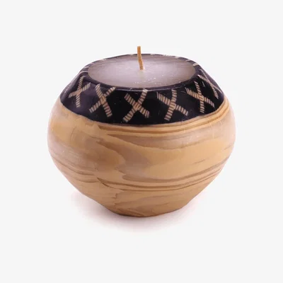 The Range Black Cross Pot Candle - Neutral