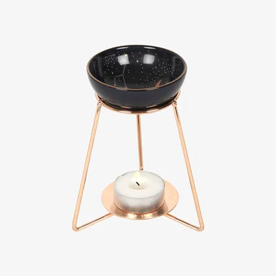 The Range Shimmering Star Sign Oil Burner Aromatic Home Decor - Black