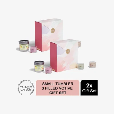 The Range Yankee Candle Filled Votive Gift Set with 3 Small Tumbler Scented Candles - Neutral / 2