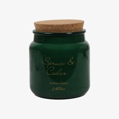 The Range Spruce & Cedar Candle - Green