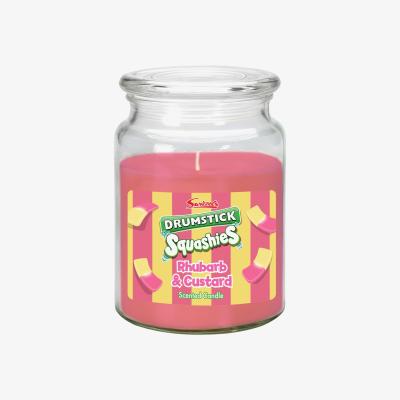 The Range Swizzels Large Glass Jar Candle Long-Lasting Scented - Pink