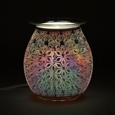 The Range 3D Geometric Flower Electric Oil Burner Light Up, Scent and Style - Multi