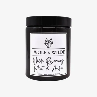The Range Wilde Rosemary, Mint and Amber Luxury Scented Candle - White