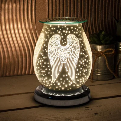 The Range White Satin Touch Sensitive Aroma Lamp Angel Wings - White