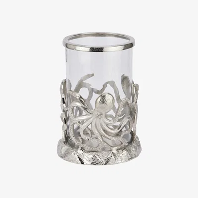 The Range Stylish Octopus Candle Hurricane Lantern - Silver