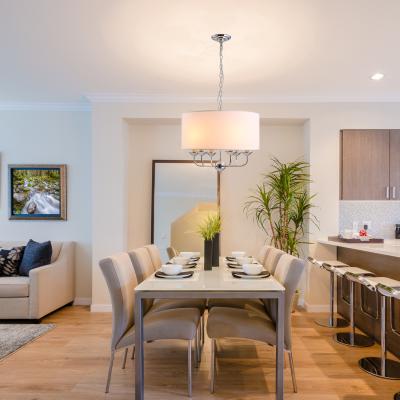 The Range Modern Chandelier Candle Pendant Light Lampshades - White