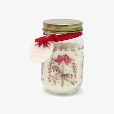 The Range 12Cm Christmas Carousel Candle Jar - White