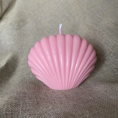 The Range Shell Candle Cream - Baby Pink