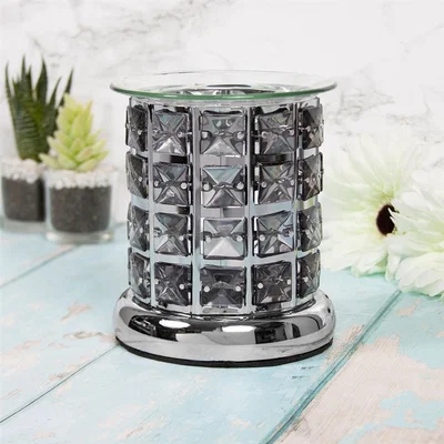 The Range Glass Crystal Oil And Wax Warmer  - Black