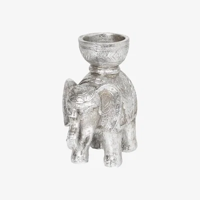 The Range Embossed Elephant Tealight Holder