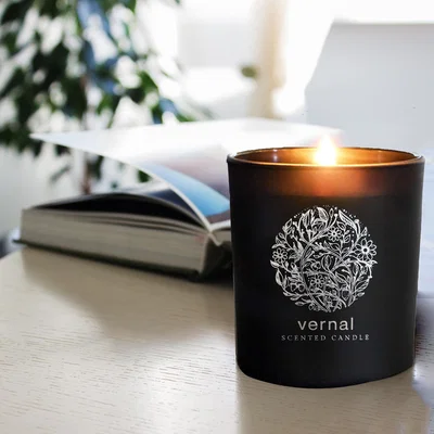 The Range Vernal Garden Of Delight Scented Candle - Rose & Violet - Black