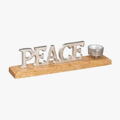 The Range Peace Sign with Tealight Holder