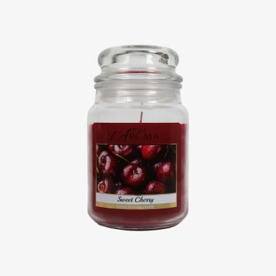 The Range Sweet Cherry Large Mason Jar Candle - Red