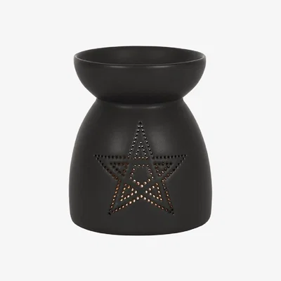 The Range Pentagram Oil Burner Spooky Decor, Scented - Black