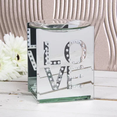 The Range Love Crystal Oil Wax Burner  - Silver