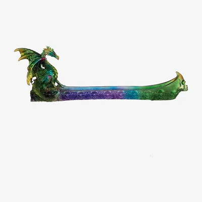 The Range Rainbow Dragon Incense Burner Ashcatcher - Skull Barge - Black